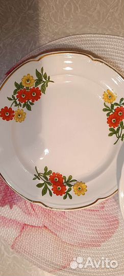 Тарелка СССР, 5 шт; столовый сервис