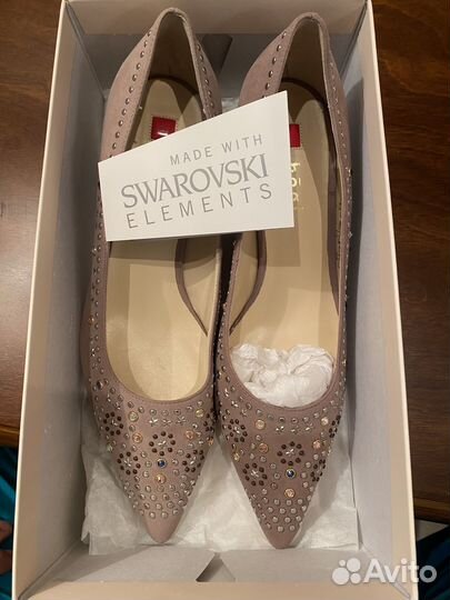 Туфли Нogl кристаллами swarovski. разм. 38,5 новые