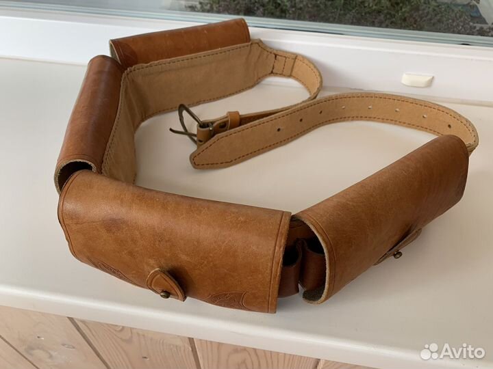 Патронташ на пояс Holster нат. кожа