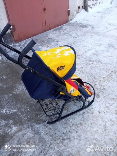 Продам санки с колесиками