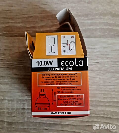 Светодиодная лампа Ecola MR16 LED 10,0W