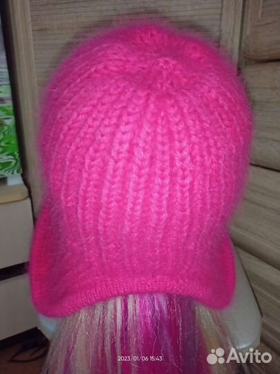 Шапка-ушанка из пуха норки