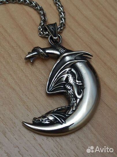 Кулон Спящий дракон, сталь