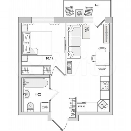 1-к. квартира, 38,2 м², 17/17 эт.