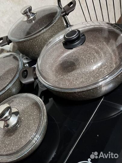 Кастрюля сотейник сковородка ART granit