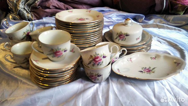 Сервиз Bogemia Чехия Мейсенский букет