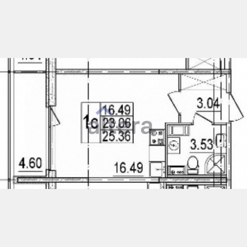 Квартира-студия, 23,1 м², 5/12 эт.