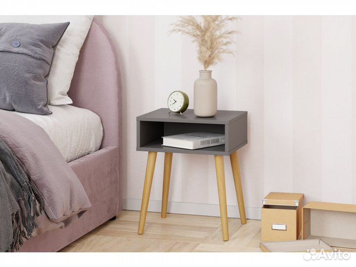 Тумба прикроватная Ивейн-1 Open Grey