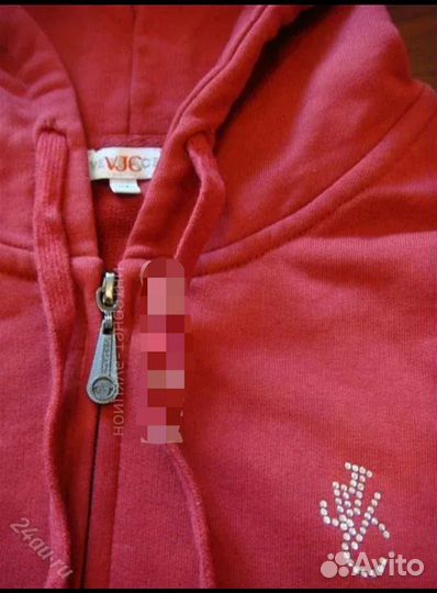 Кофта на замке с капюшоном Versace