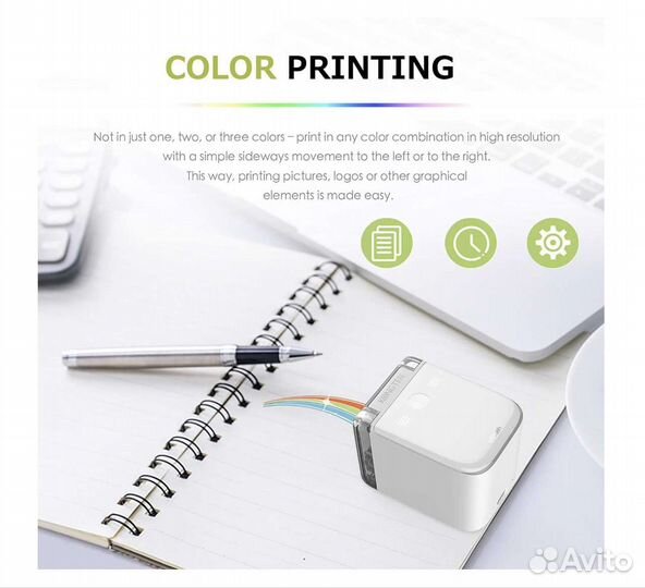 Мини принтер wifi Kongten многоцветный