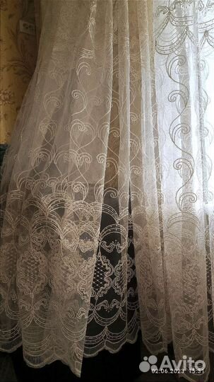 Тюль сетка на ленте новый