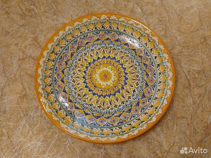 Тарелка ляган риштанская керамика 42 см