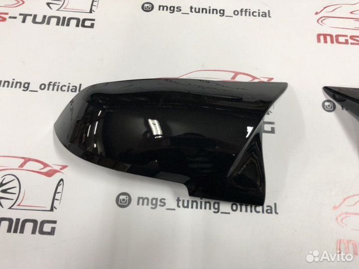 Накладки на зеркала (крышки) М1 на BMW F20 черные