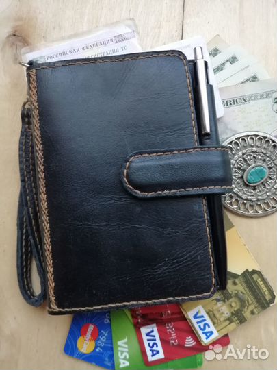 Органайзер блокнот в кожаной обложке