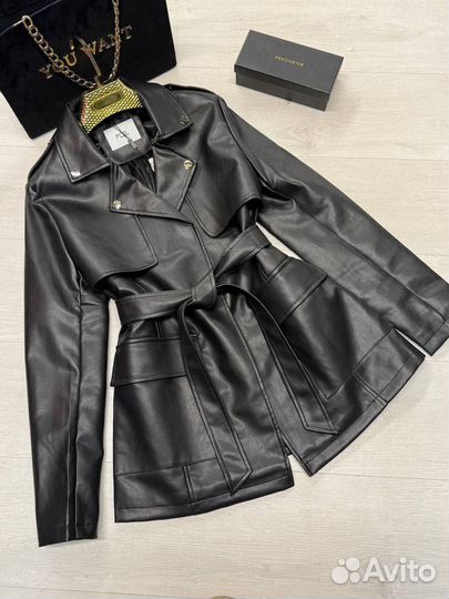 Тренч женский из эко кожи