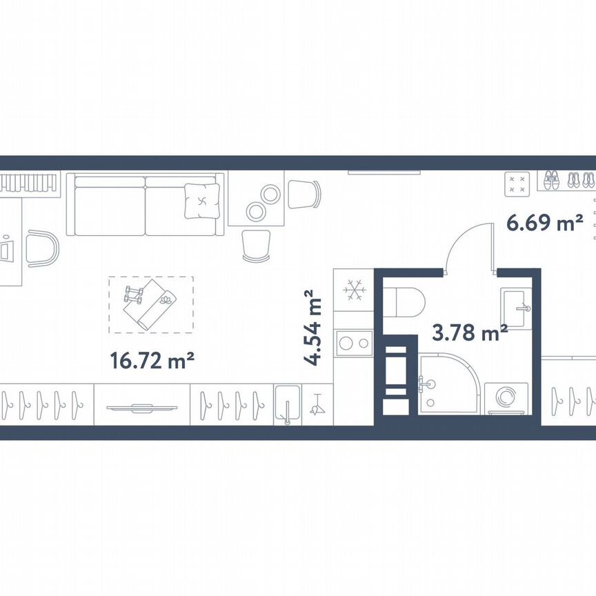 Квартира-студия, 31,7 м², 5/11 эт.