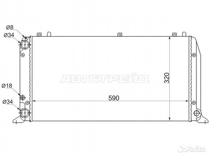 Радиатор Audi A4 94-01 / A6 97-05 / Volkswagen Passat 96-05 / Audi S6 99-04 / Skoda Superb 02-08