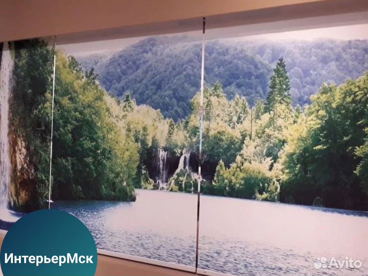 Рулонные шторы с печатью логотипа