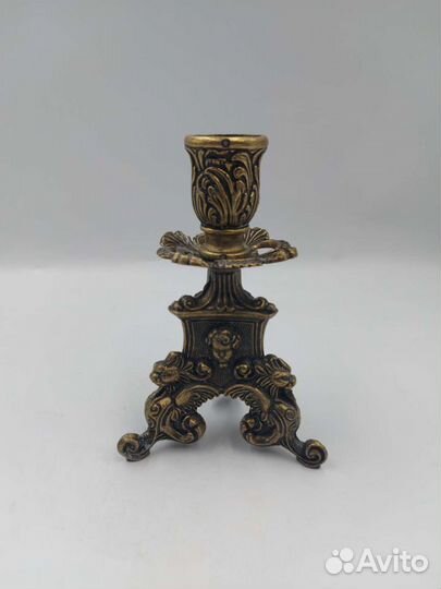 Антикварный подсвечник Путти