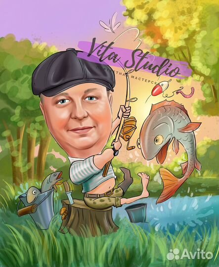 Шарж по фото, карикатура в Рязани