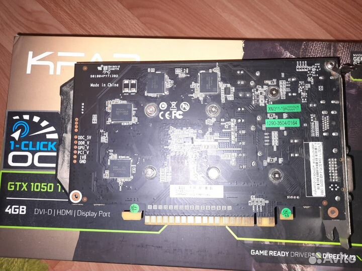 Видеокарта gtx 1050ti kfa2 4gb 1click