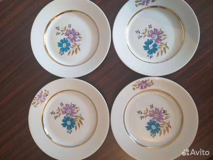 Тарелки новые с историей, фарфор,Бронница,ссср