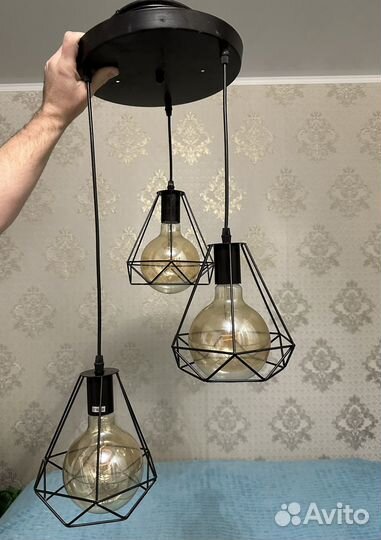 Люстра в стиле лофт+лампочки