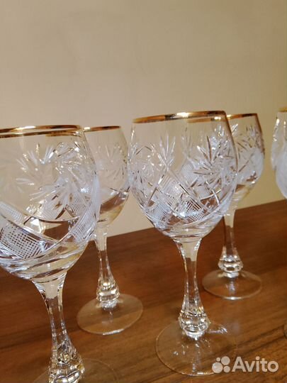 Хрустальные фужеры., Ольга, 6шт
