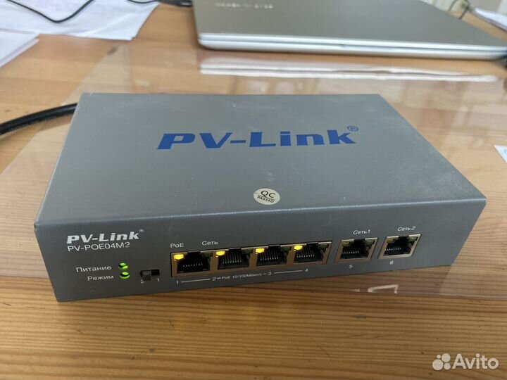 PV-POE04M2 PV-Link v.2051 - 6 портовый коммутатор