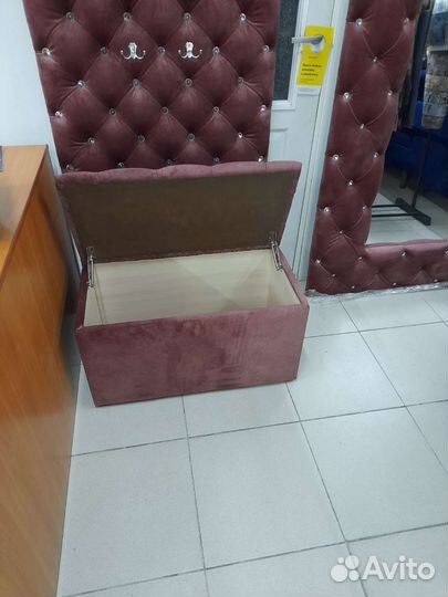 Комплект в прихожую зеркало, вешалка и банкетка