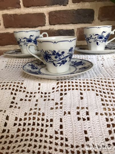 Чайные пары синий лук, луковый узор