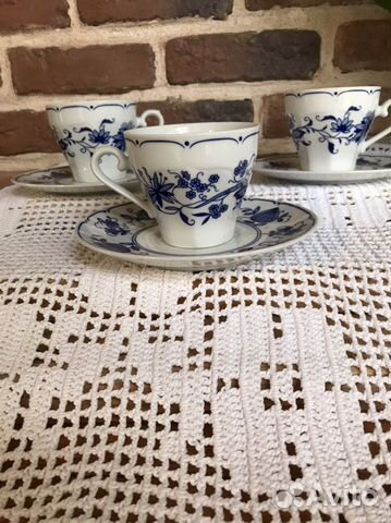 Чайные пары синий лук, луковый узор