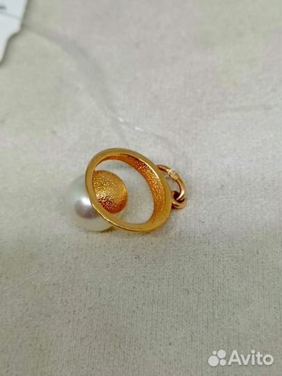 Подвеска золотая с жемчугом Арт121