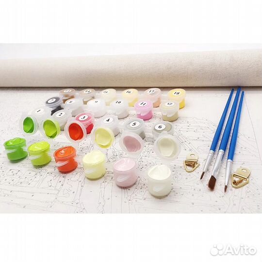 Новая картина по номерам 40х50 (набор для творчест