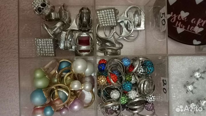 Бусы, серьги