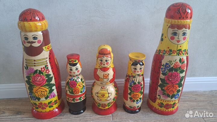 Матрешка - футляр семеновская роспись