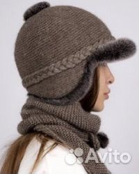 Шапка женская вязаная ручная работа