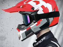 Шлем для мотокросса с очками новый