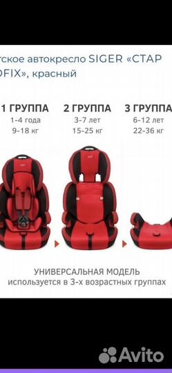 Детское автокресло 9 до 36 кг