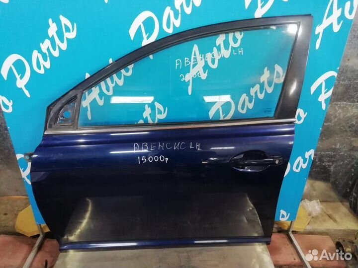 Тойота Авенсис Т250 дверь передняя левая синяя