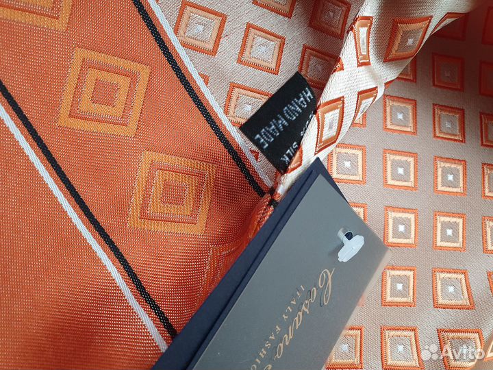 Итальянское мужское шелковое кашне -шарф,натуральн