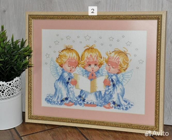 Вышитые картины в детскую, ручная работа