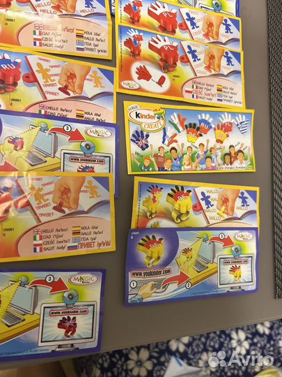Вкладыши киндер игрушек кольца страны
