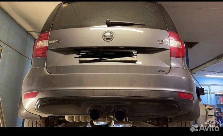 Выхлопная система r32 на skoda yeti