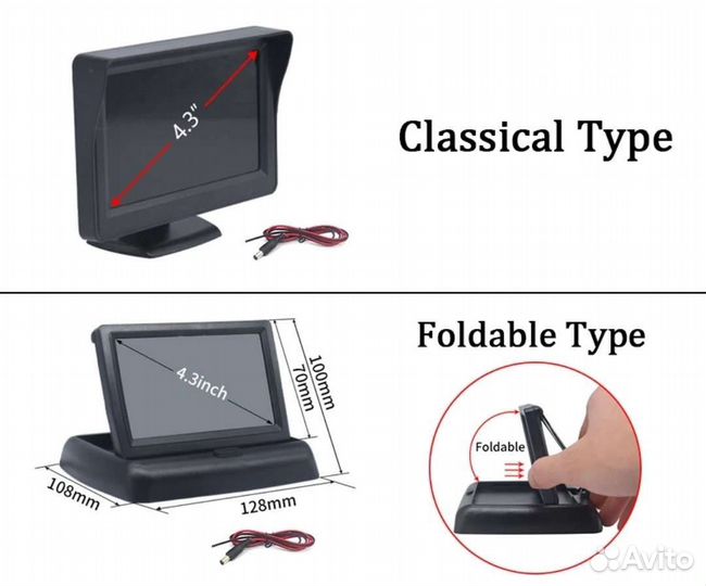Мониторы 4.3