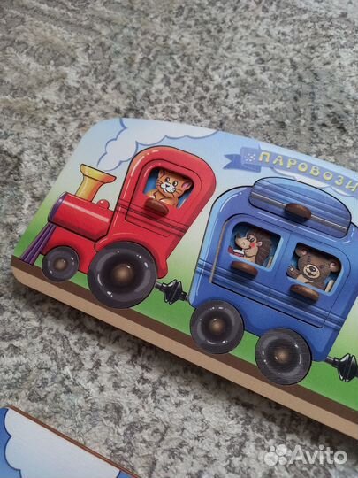 Пазлы Smile Decor (Веселый паровозик + Экскаватор)