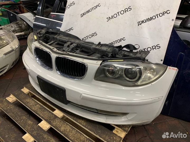 Срез морды BMW 1-series E87 белый рест ксенон