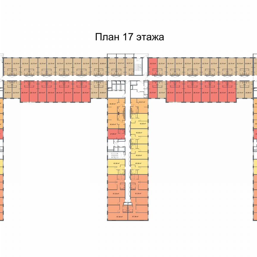 2-к. апартаменты, 40,7 м², 20/24 эт.