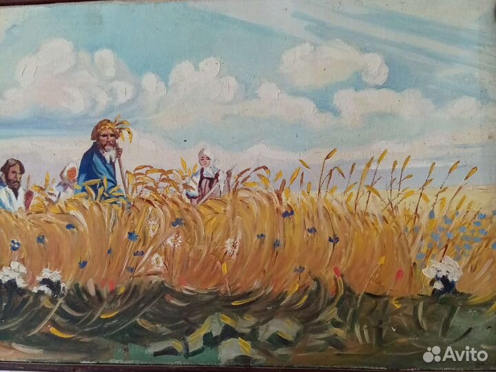 Картина маслом на холсте старинная