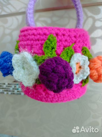 Корзина вязаная